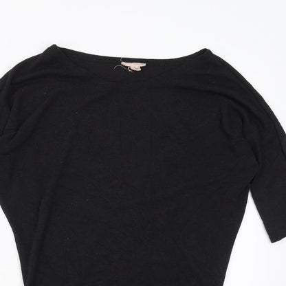Preworn Womens Black  Knit Pullover Jumper Size S