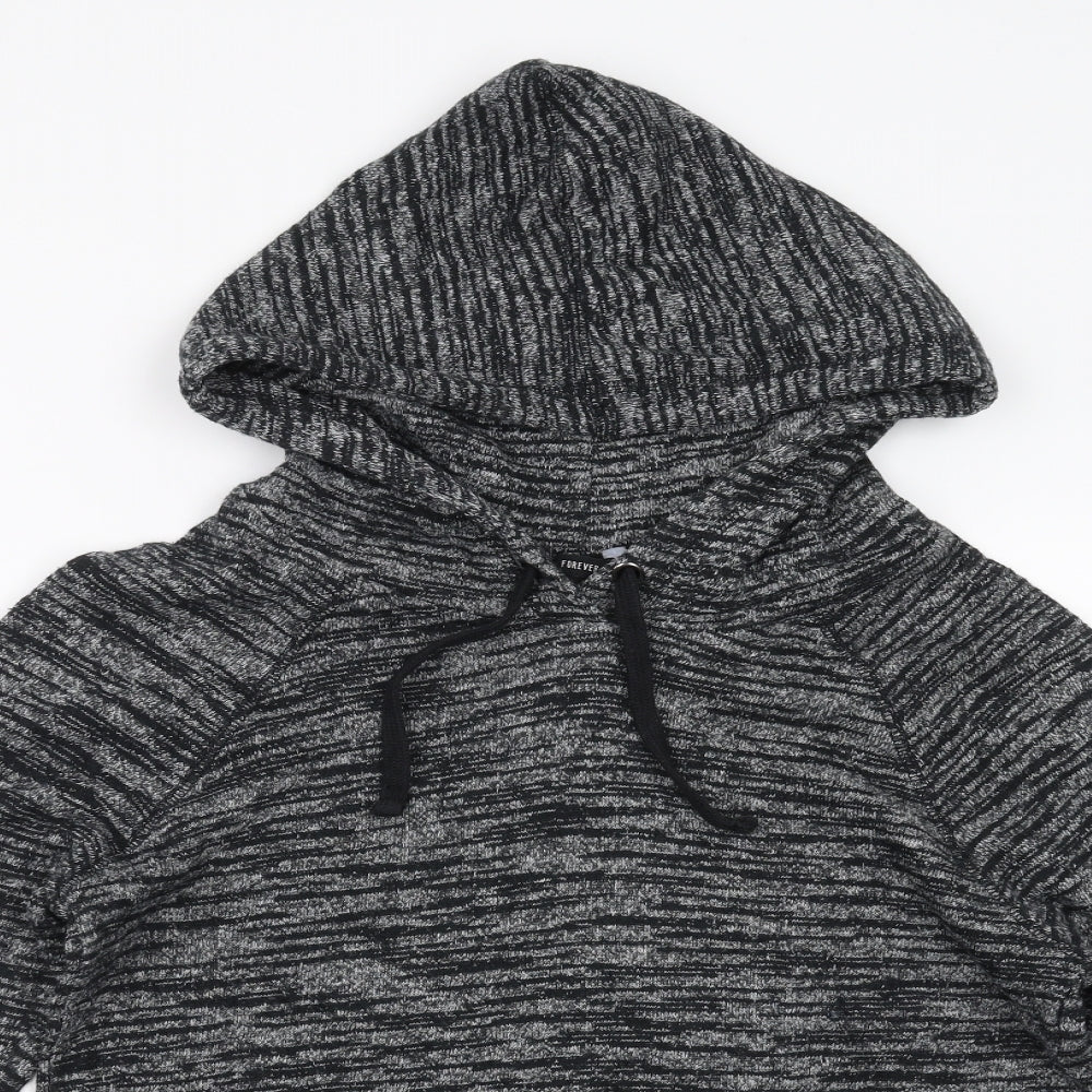 Womens UK Size L FOREVER 21 Grey Pullover Hoodie
