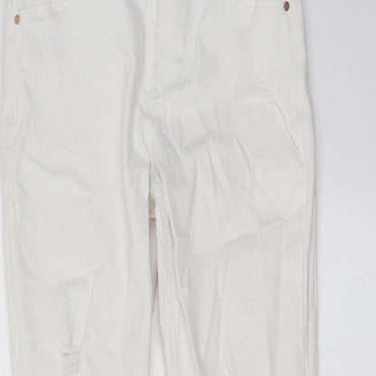 River Island Girls White  Denim Skinny Jeans Size 9 Years - Distressed