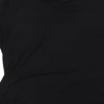 Womens UK Size L Belle Vere Black Basic T-Shirt