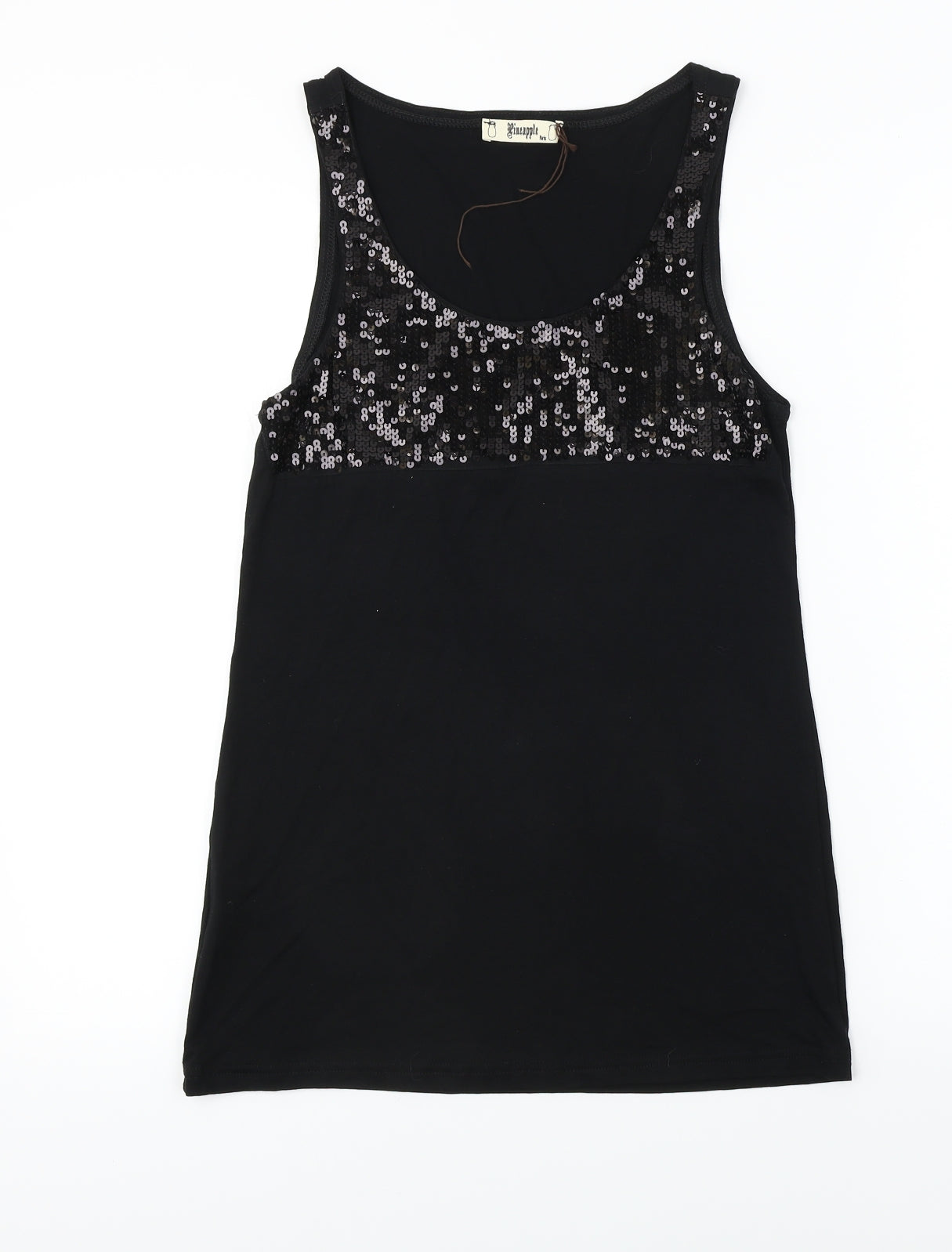 Pineapple  Womens Black   Basic T-Shirt Size XS