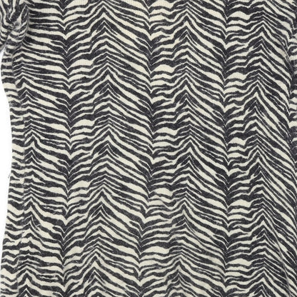 Womens UK Size L Initial Black Cardigan Jumper