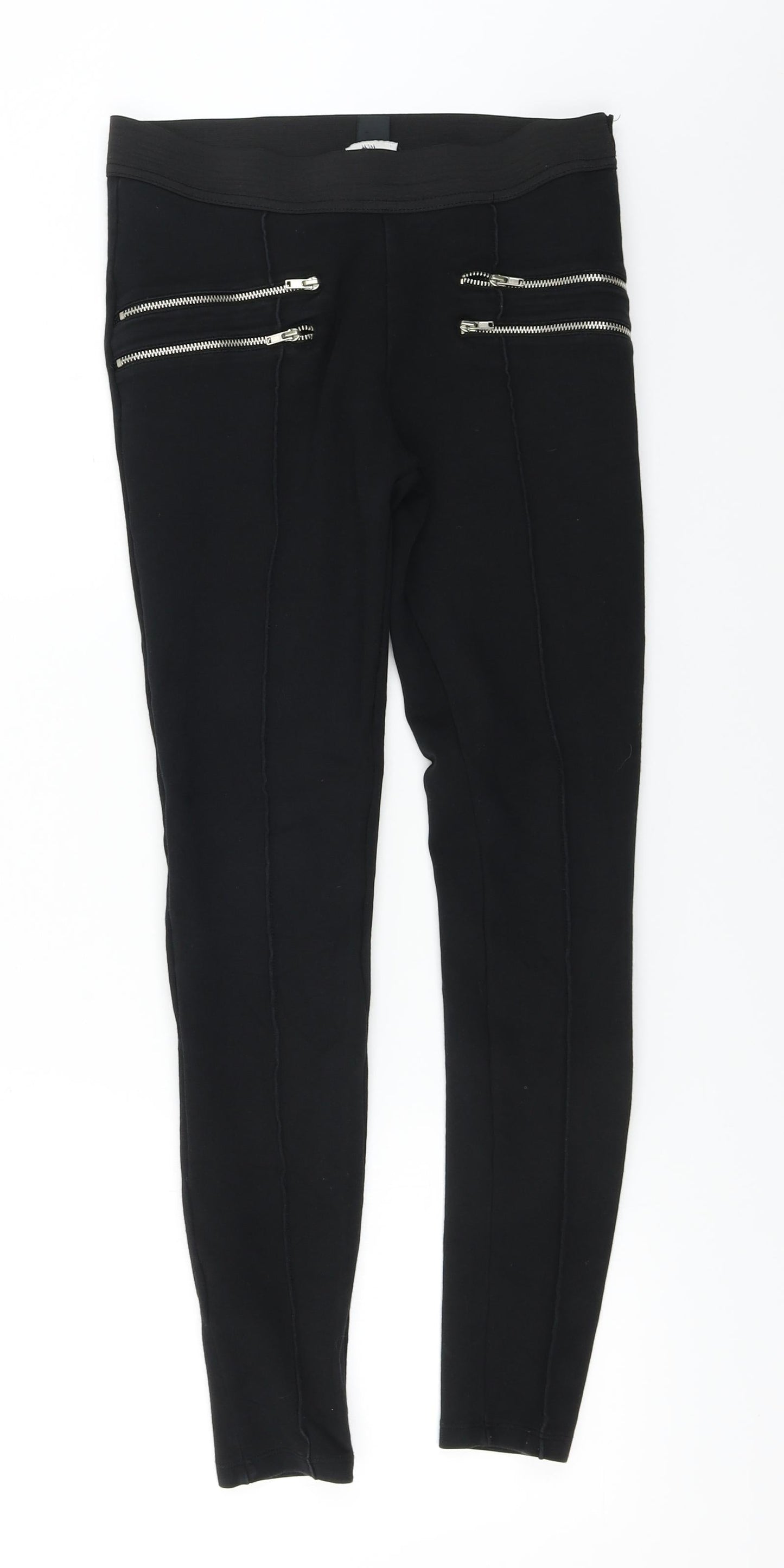 Womens UK Size S H&M Regular Fit  Black Trousers