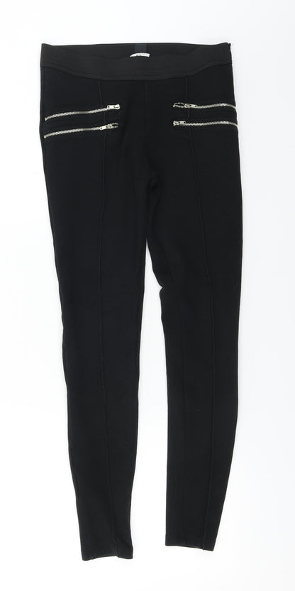 Womens UK Size S H&M Regular Fit  Black Trousers