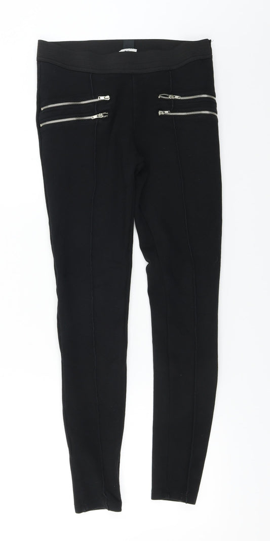 Womens UK Size S H&M Regular Fit  Black Trousers