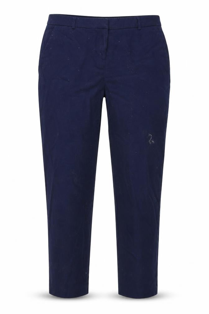 Front view of Atmosphere women’s blue trousers, size UK 12, 22-inch leg
