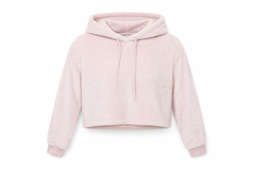 Womens UK Size M Bershka Pink Pullover Hoodie