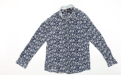 Mens UK Size M Burton Blue  Button-Up Long Sleeve Casual Shirt