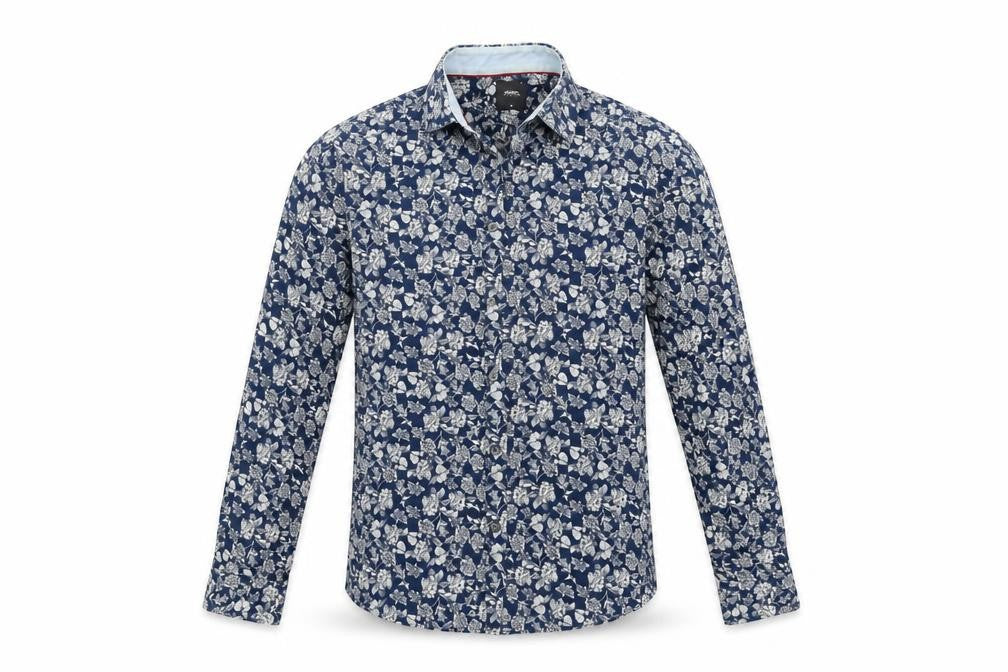 Mens UK Size M Burton Blue  Button-Up Long Sleeve Casual Shirt