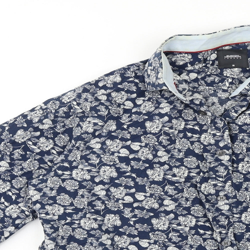 Mens UK Size M Burton Blue  Button-Up Long Sleeve Casual Shirt
