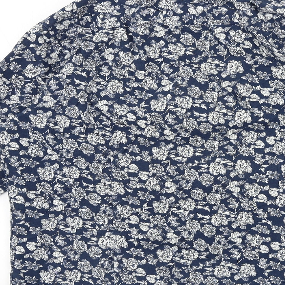 Mens UK Size M Burton Blue  Button-Up Long Sleeve Casual Shirt