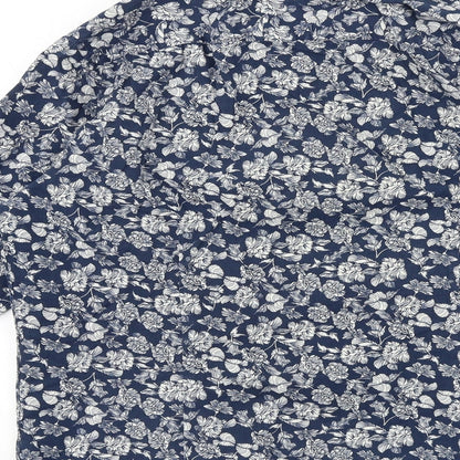 Mens UK Size M Burton Blue  Button-Up Long Sleeve Casual Shirt