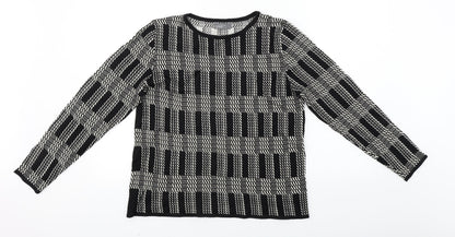 Womens UK Size 14 Papaya Black Pullover Jumper