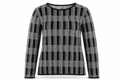 Womens UK Size 14 Papaya Black Pullover Jumper