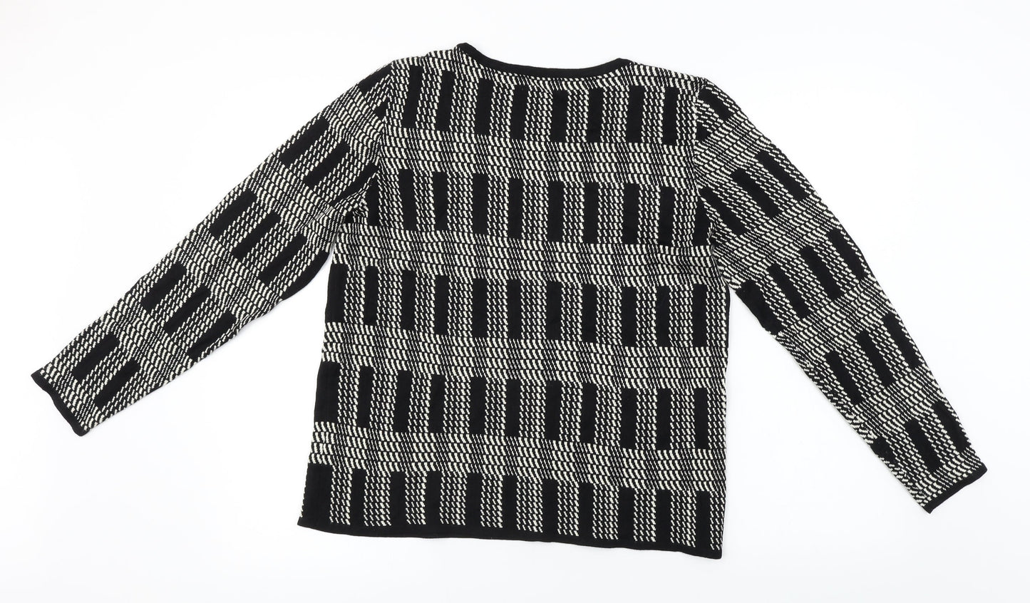 Womens UK Size 14 Papaya Black Pullover Jumper