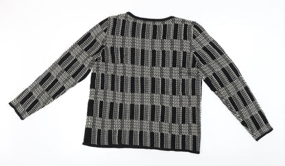 Womens UK Size 14 Papaya Black Pullover Jumper