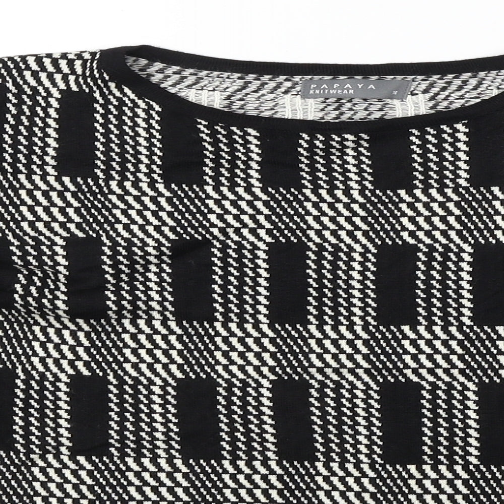Womens UK Size 14 Papaya Black Pullover Jumper