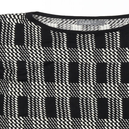 Womens UK Size 14 Papaya Black Pullover Jumper