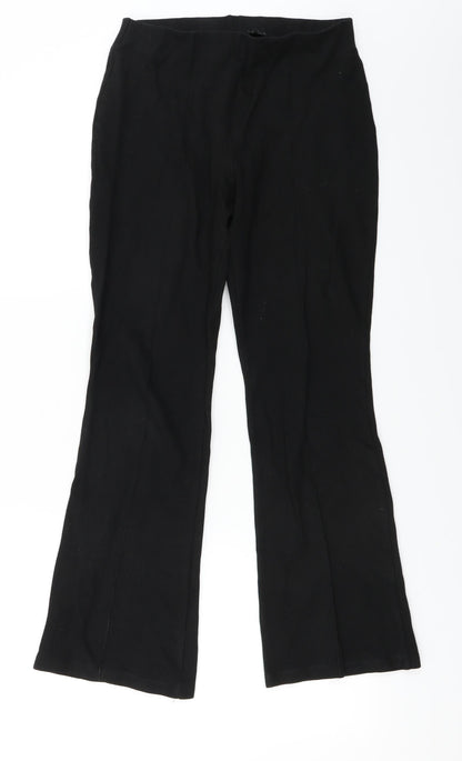 Womens UK Size 10 Marks and Spencer Regular Fit  Black Trousers