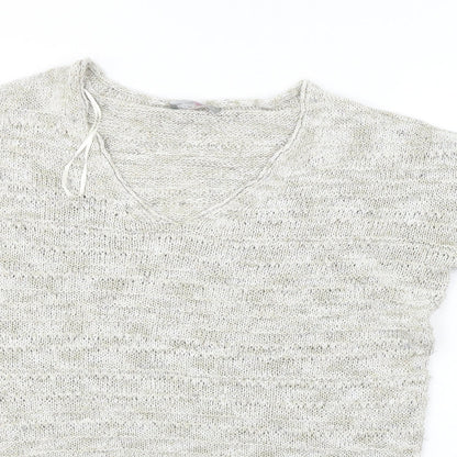 Womens UK Size M Marks and Spencer Beige Pullover Jumper