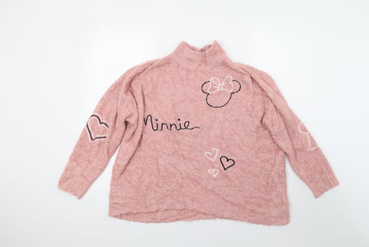 Primark Womens Pink  Knit Pullover Jumper Size 14  - Minnie