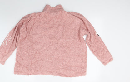 Primark Womens Pink  Knit Pullover Jumper Size 14  - Minnie