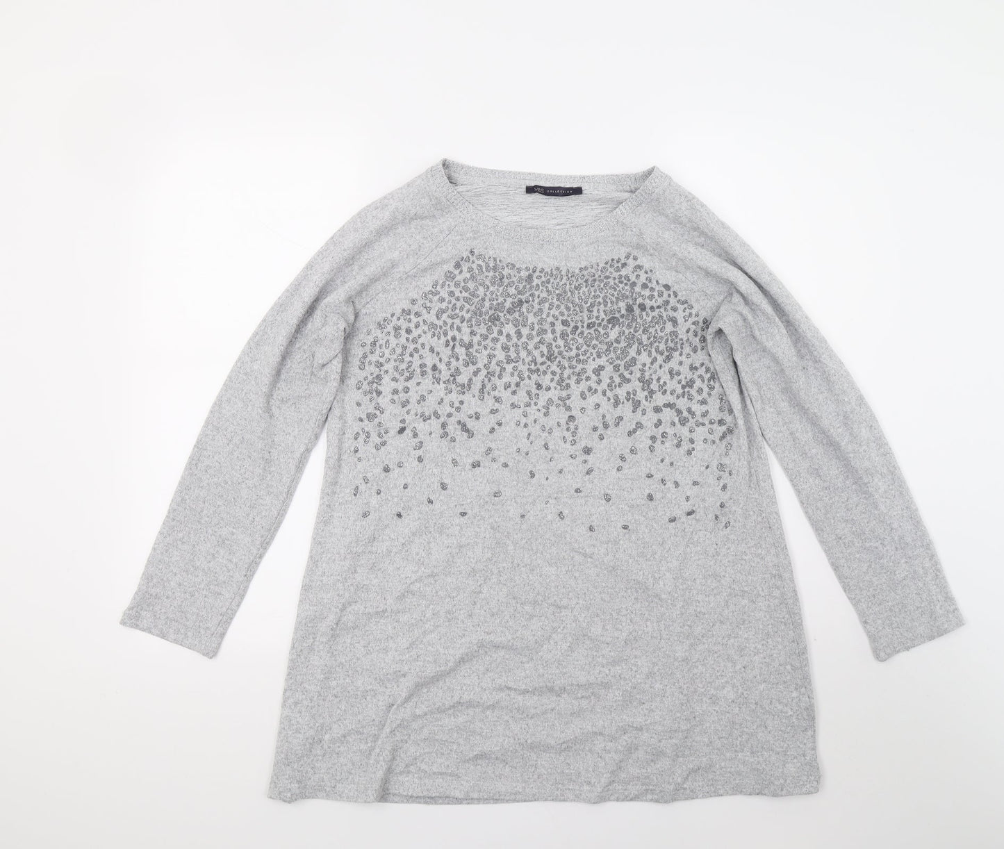 Womens UK Size 14 Marks and Spencer Grey Pullover Jumper