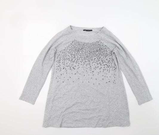 Womens UK Size 14 Marks and Spencer Grey Pullover Jumper
