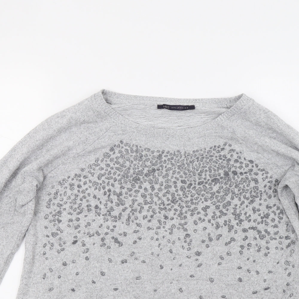 Womens UK Size 14 Marks and Spencer Grey Pullover Jumper