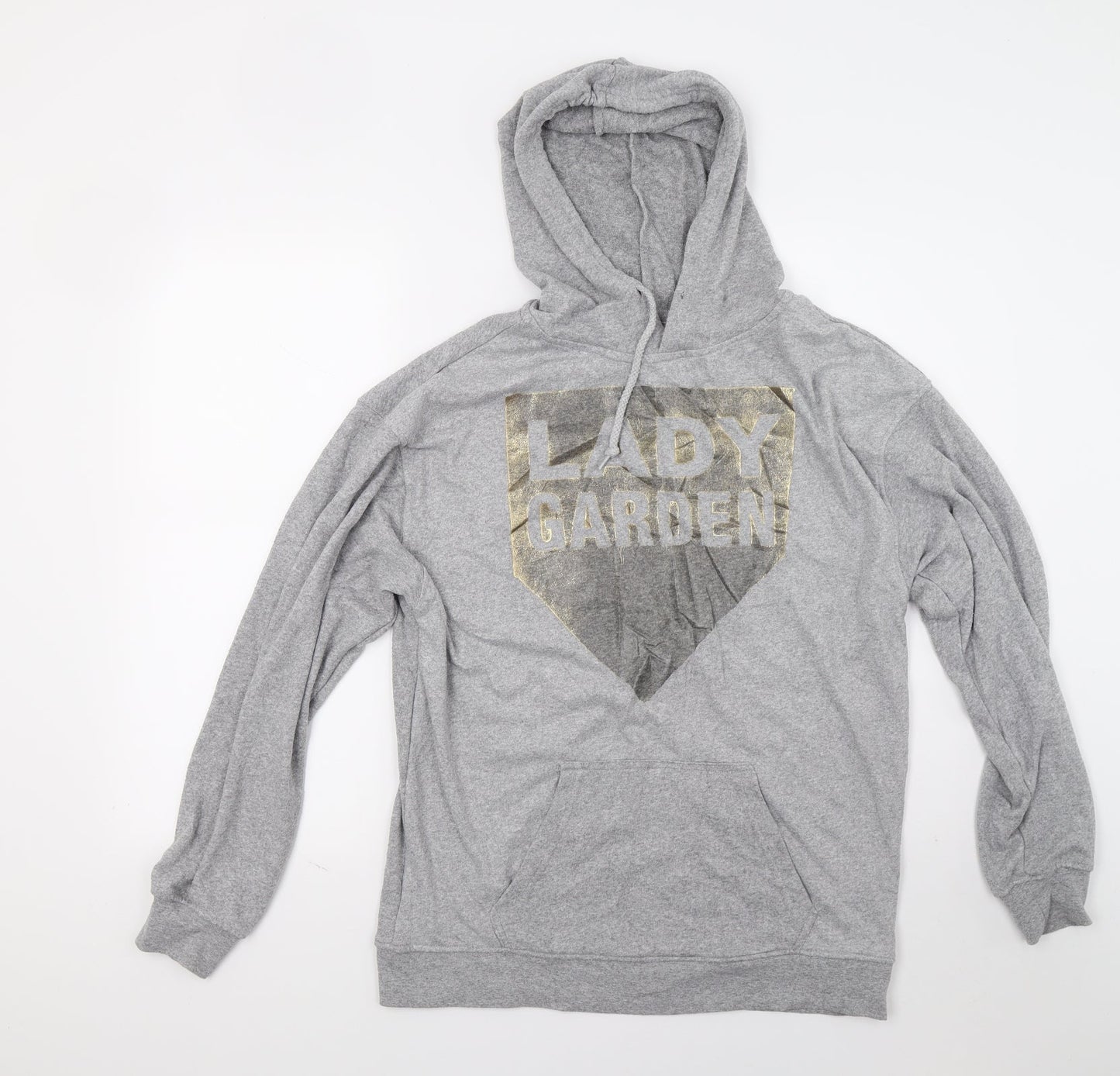 Topshop Womens Grey   Pullover Hoodie Size 8  - Lady Garden