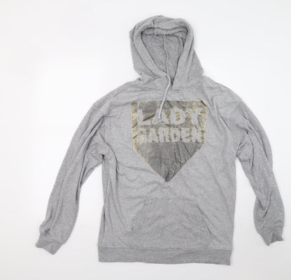Topshop Womens Grey   Pullover Hoodie Size 8  - Lady Garden