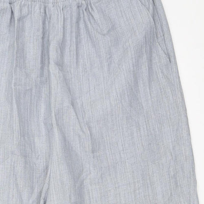 Womens UK Size L Preworn Regular Fit Cropped Grey Trousers