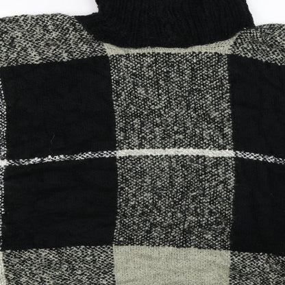 Womens UK Size One Size Preworn Black Cape Jumper