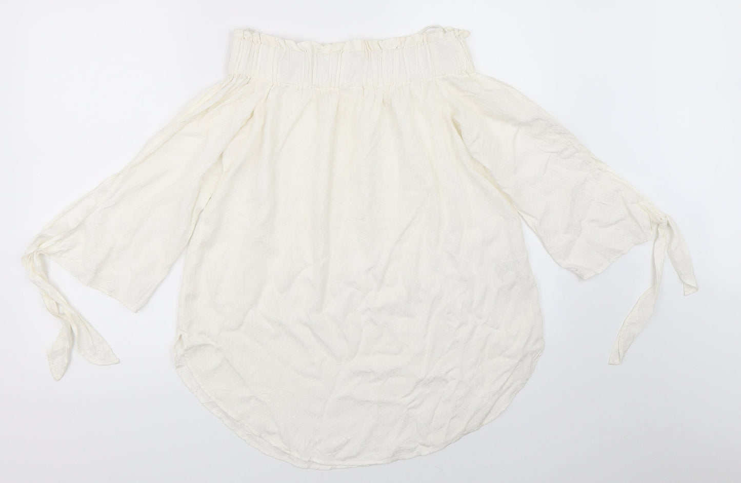 Womens UK Size 34 H&M White Basic Blouse