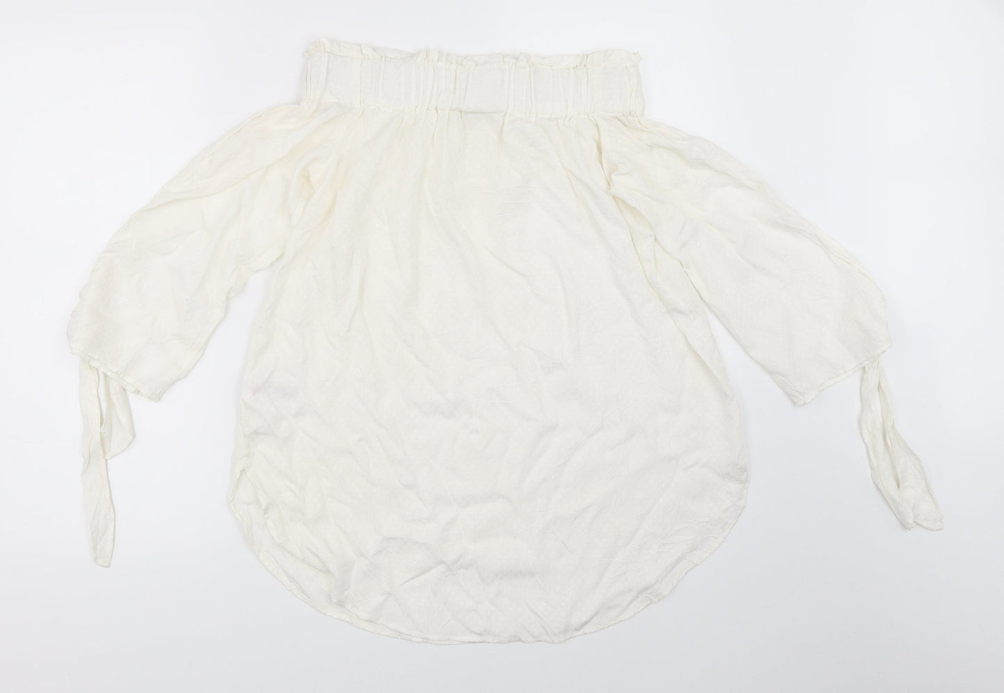Womens UK Size 34 H&M White Basic Blouse