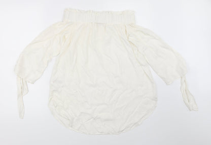 Womens UK Size 34 H&M White Basic Blouse