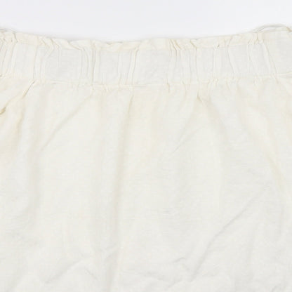 Womens UK Size 34 H&M White Basic Blouse