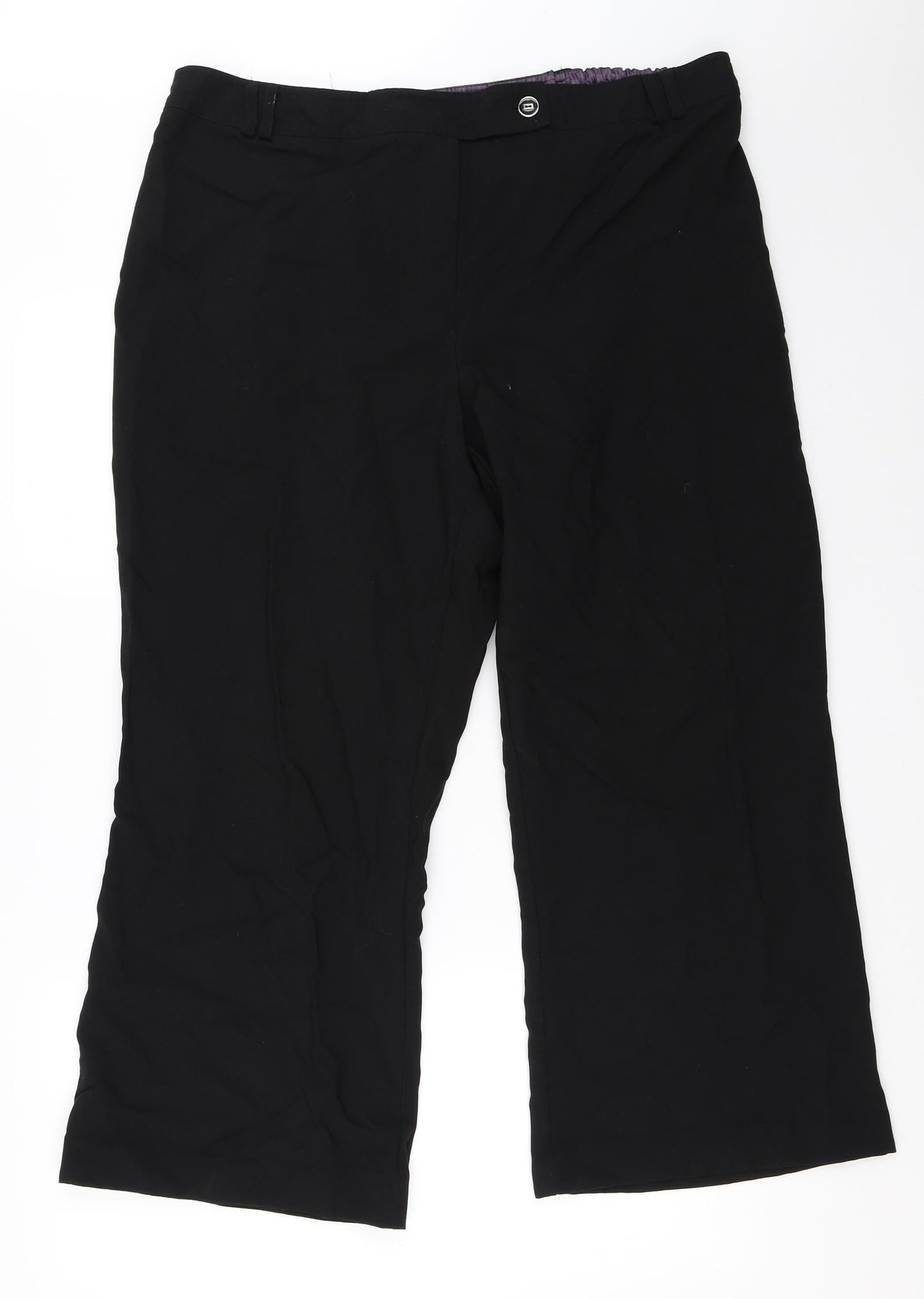 Womens UK Size 20 M&Co Regular Fit  Black Trousers