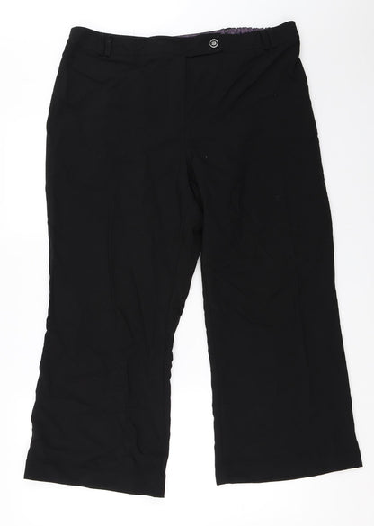 Womens UK Size 20 M&Co Regular Fit  Black Trousers