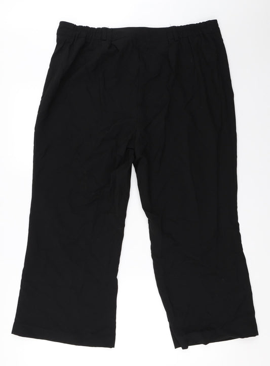 Womens UK Size 20 M&Co Regular Fit  Black Trousers