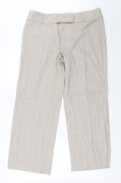 Womens UK Size 18 Marks and Spencer Regular Fit  Beige Trousers