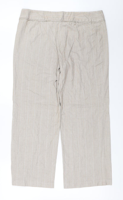 Womens UK Size 18 Marks and Spencer Regular Fit  Beige Trousers