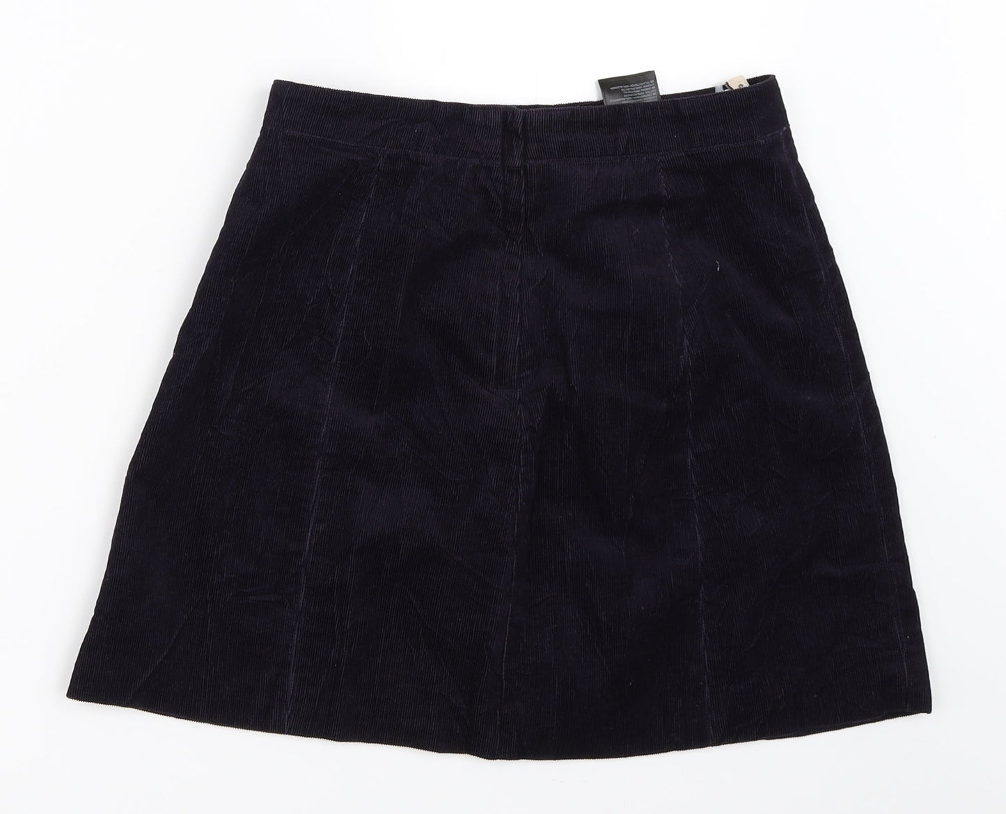 H&M Womens Blue  Corduroy A-Line Skirt Size 8