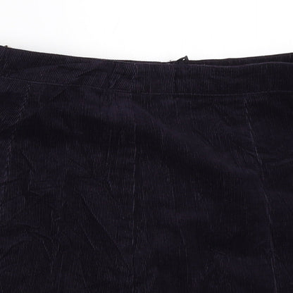 H&M Womens Blue  Corduroy A-Line Skirt Size 8