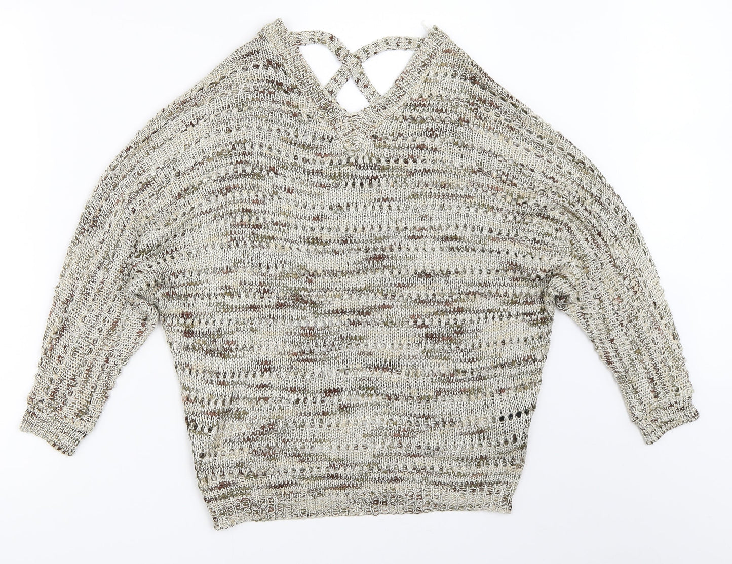 Womens UK Size One Size Millenium Beige Pullover Jumper