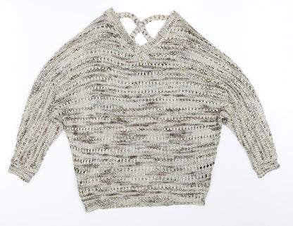 Womens UK Size One Size Millenium Beige Pullover Jumper