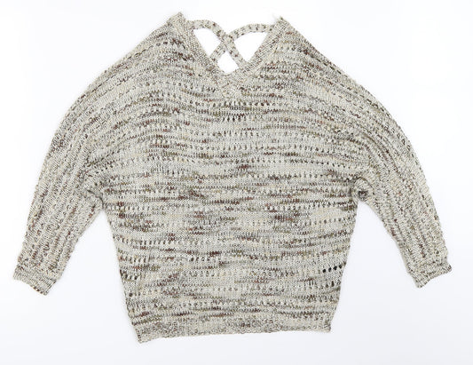 Womens UK Size One Size Millenium Beige Pullover Jumper