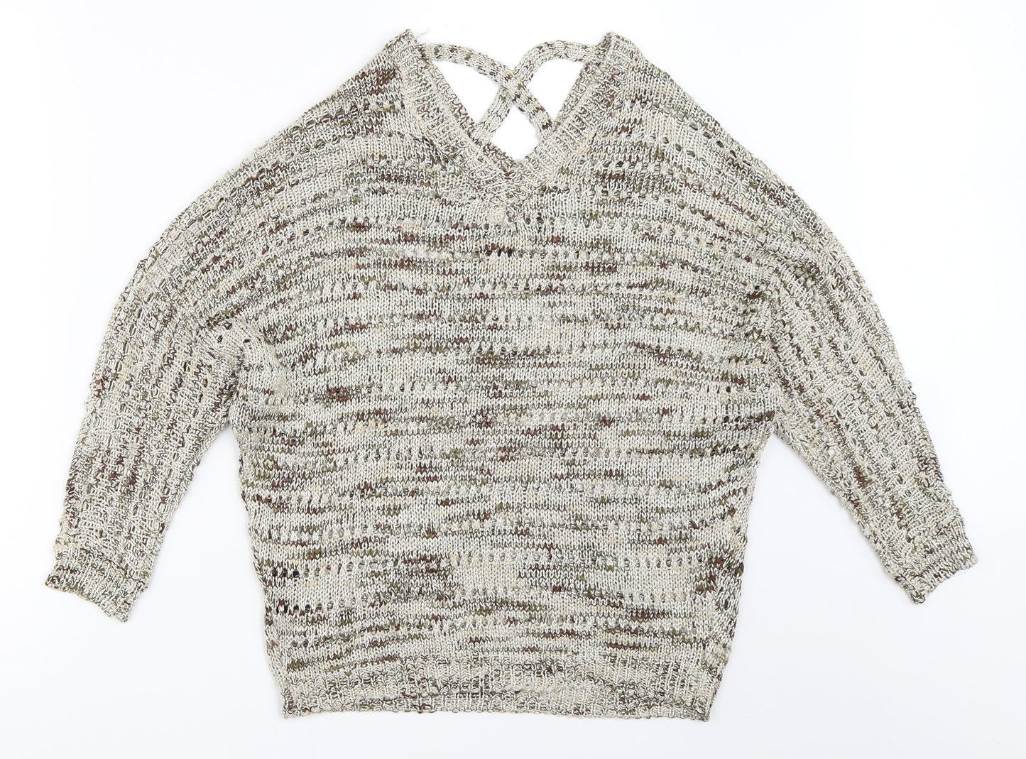 Womens UK Size One Size Millenium Beige Pullover Jumper
