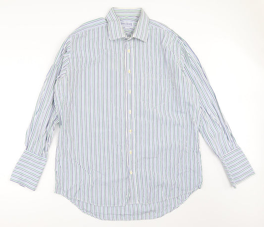 Mens UK Size 17.5 James Meade White  Button-Up Long Sleeve Casual Shirt