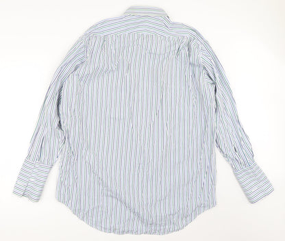 Mens UK Size 17.5 James Meade White  Button-Up Long Sleeve Casual Shirt